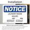 Signmission Laundry Room Hours _ Am To _ Pm Monday, 5 in W x Rectangle, Vinyl Decal OS-2PACK-NS-D-35-L-13979 - alternate 5